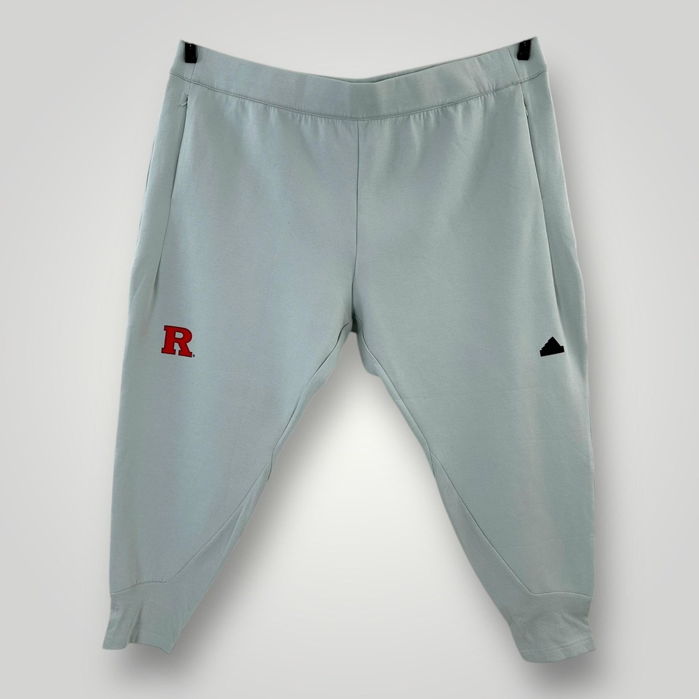 NEW Rutgers Scarlet Knights Jogger Pants Mens 4XL Gray NCAA Adidas ZNE AEROREADY